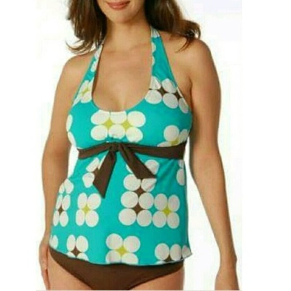 NWT Maternity Swimsuit L Tankini Retro 2pc L NWT